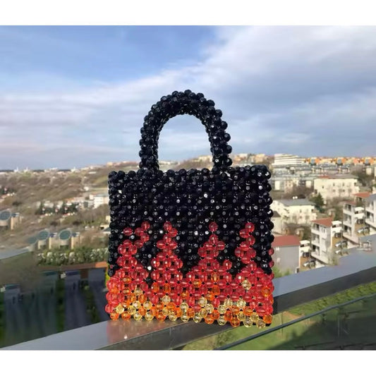 Flame Beaded Purse