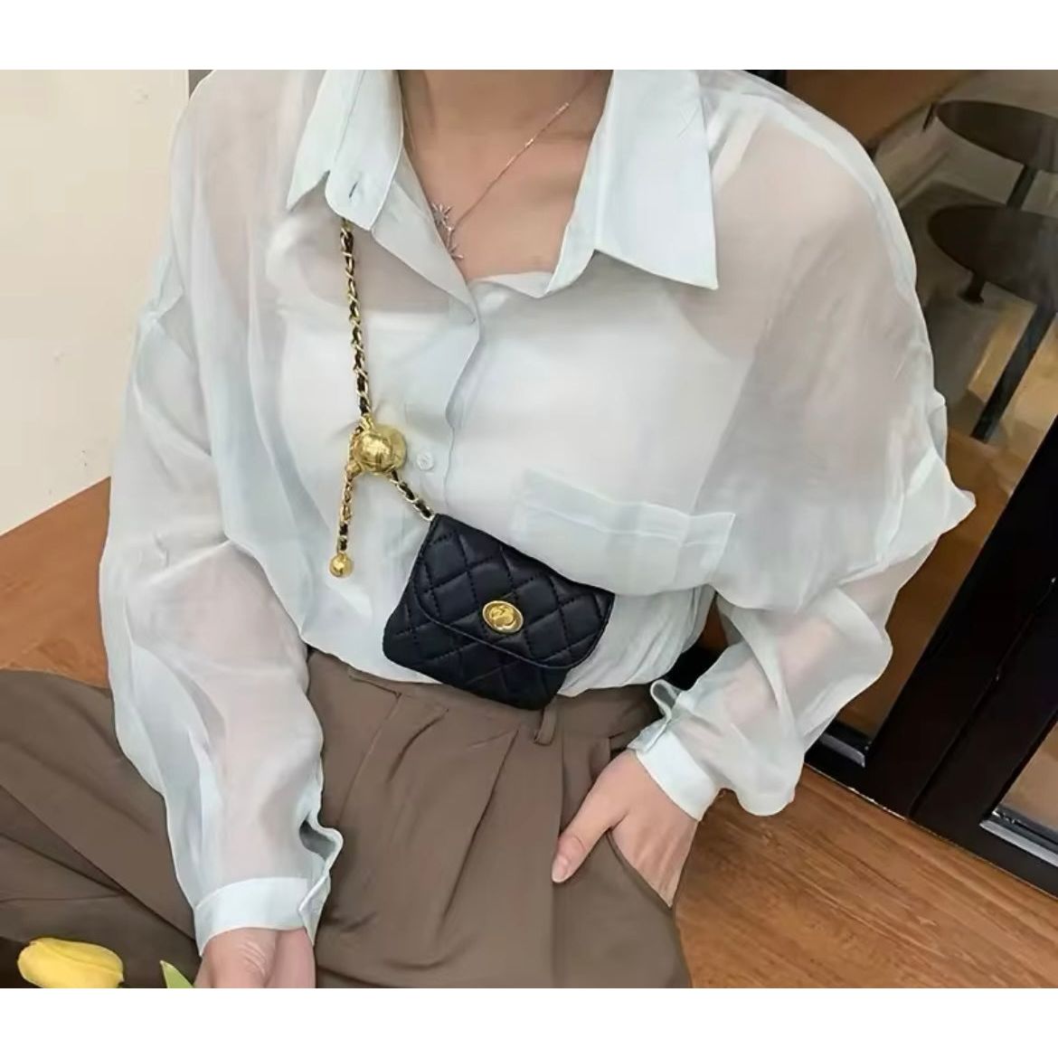 Quilted coin belt