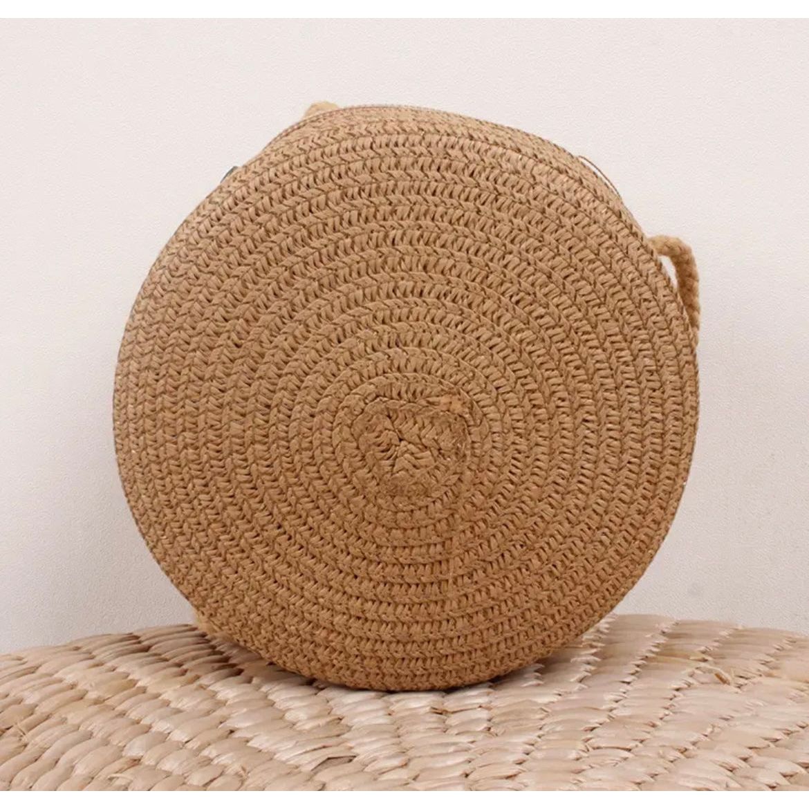 Round Straw Purse