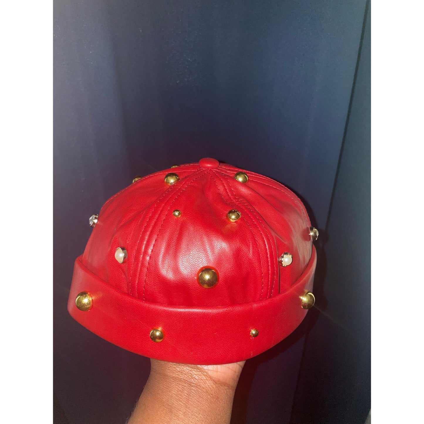 Gold stud hat