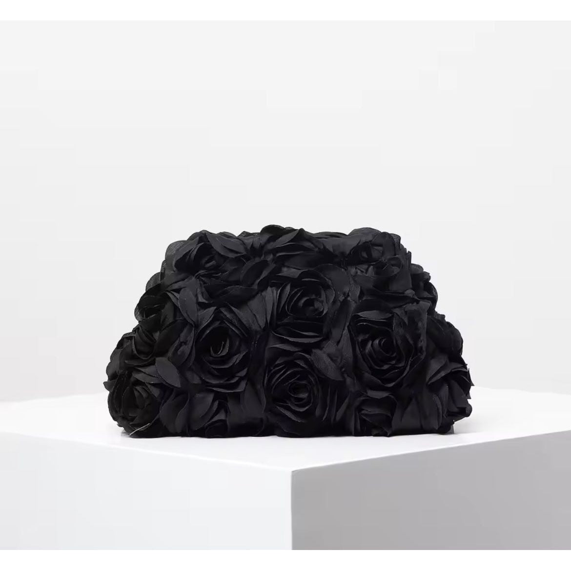 Black Floral Clutch