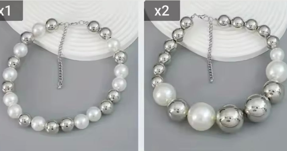 Silver and Pearl 2 piece