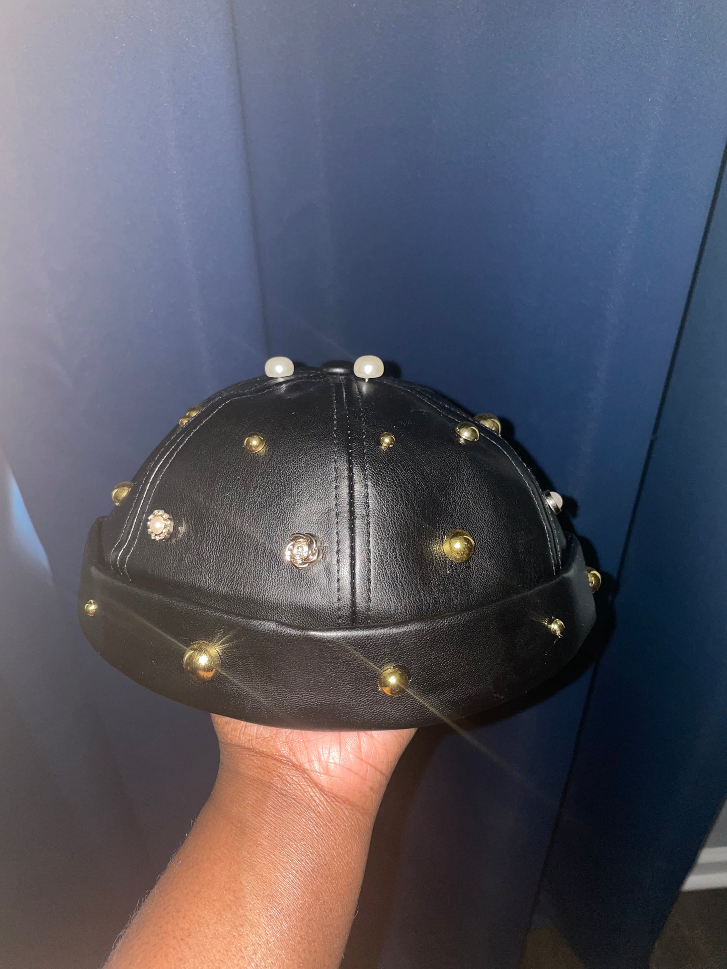 Gold stud hat