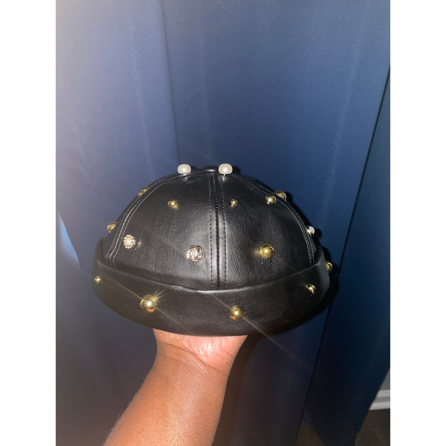 Gold stud hat