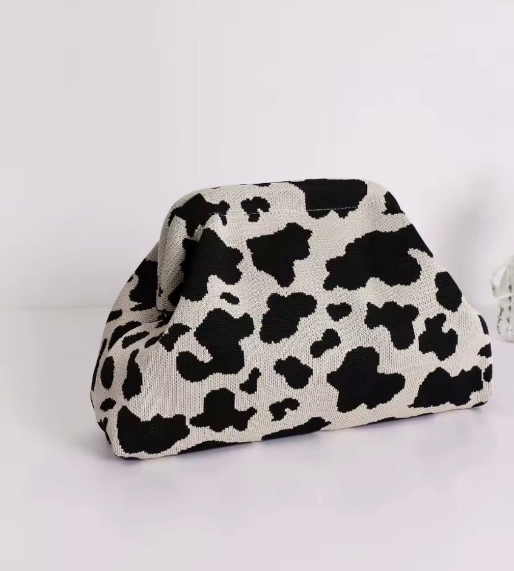 Cow Print Clutch
