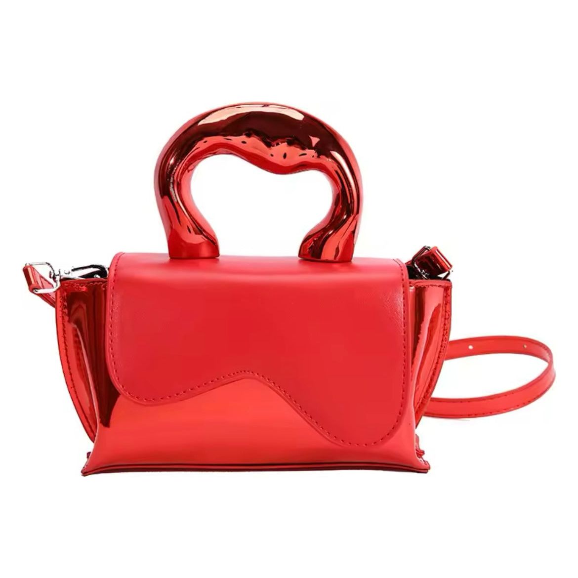 Red Metallic Purse
