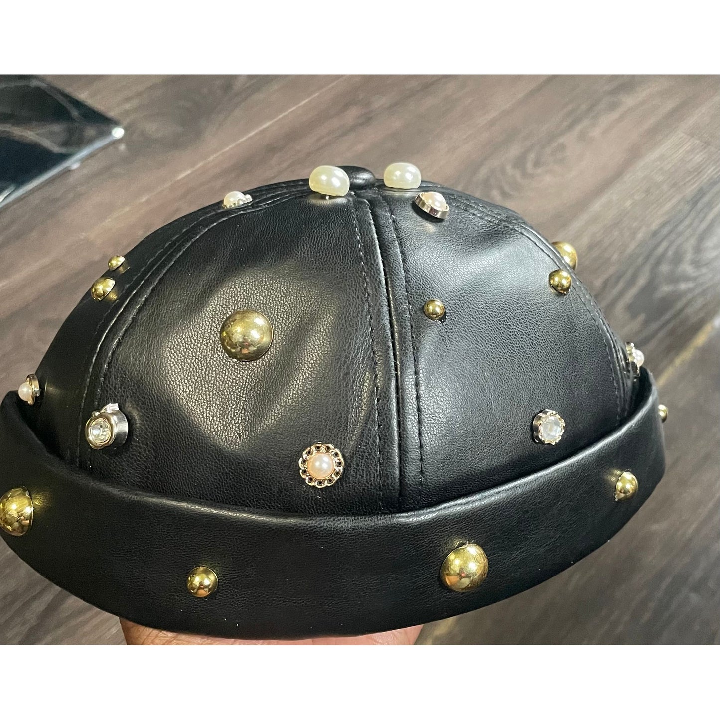 Gold stud hat