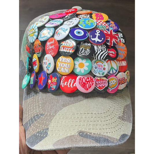 Button Camo Dad Hat