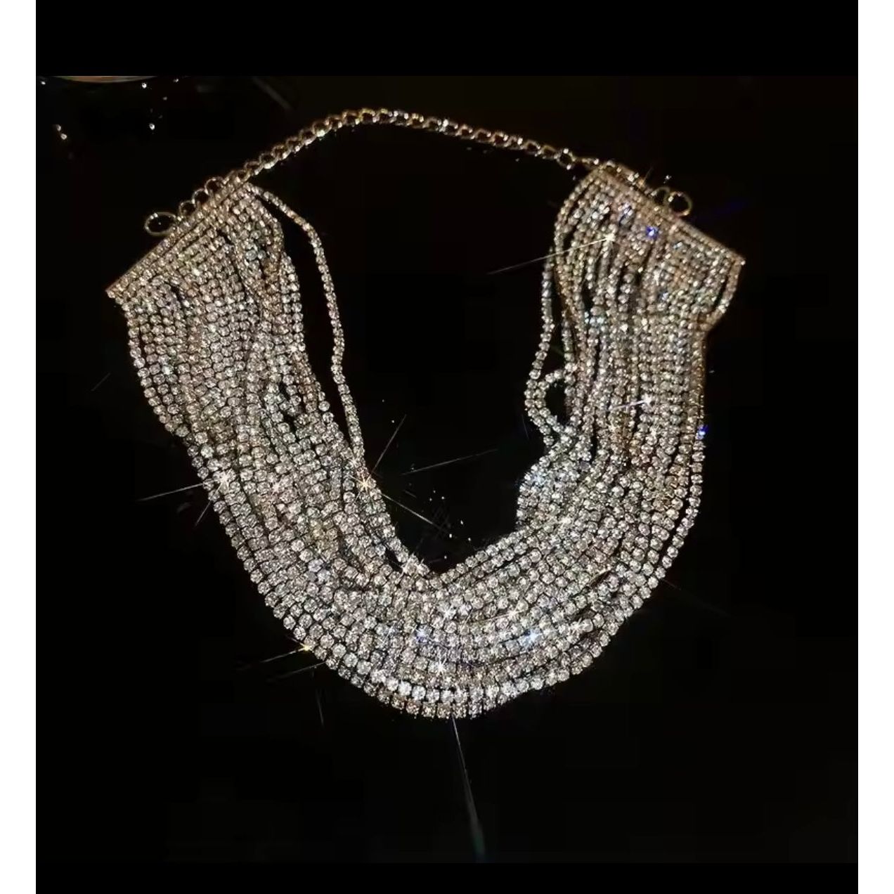 Layered Rhinestone Necklace