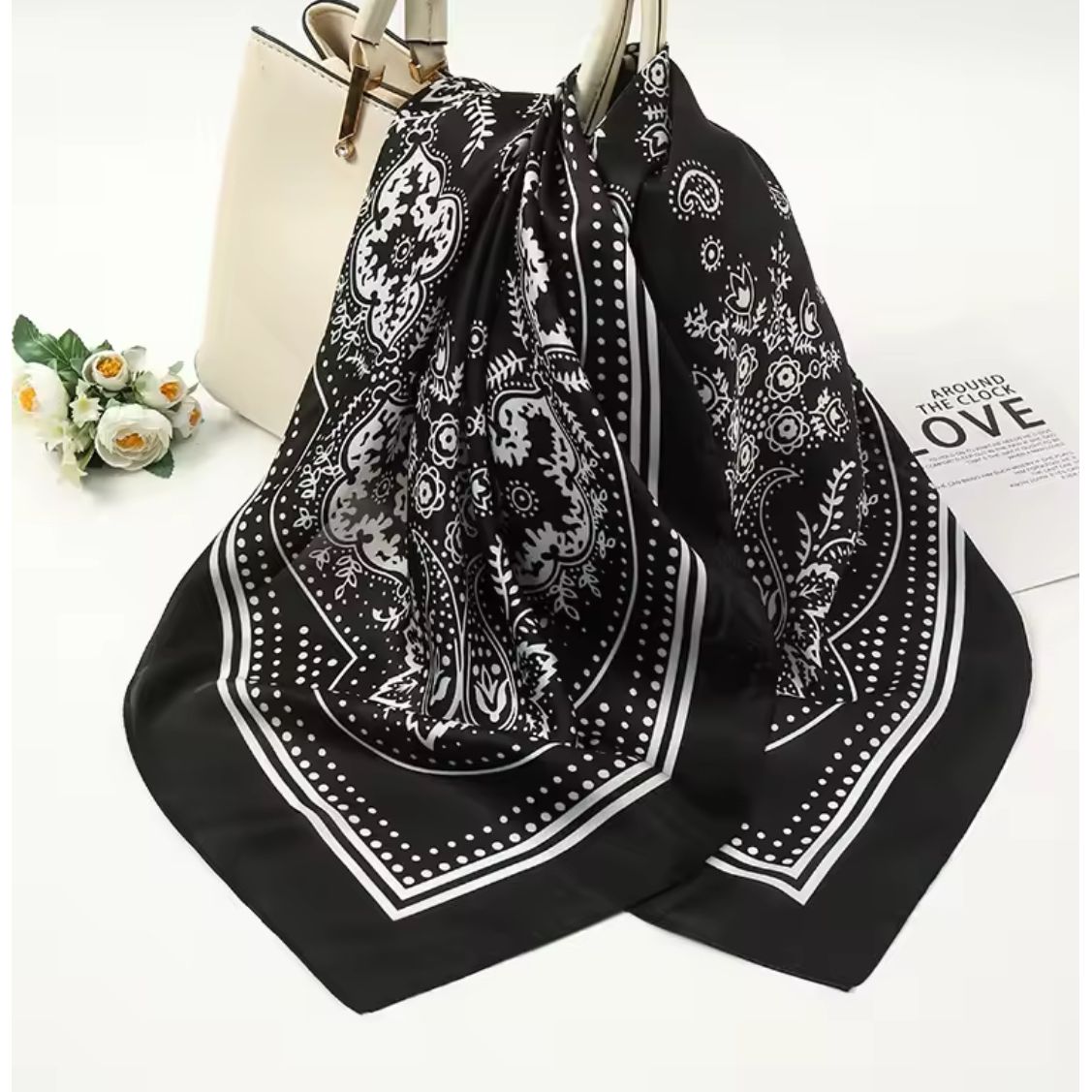 Oversized Satin Bandanna