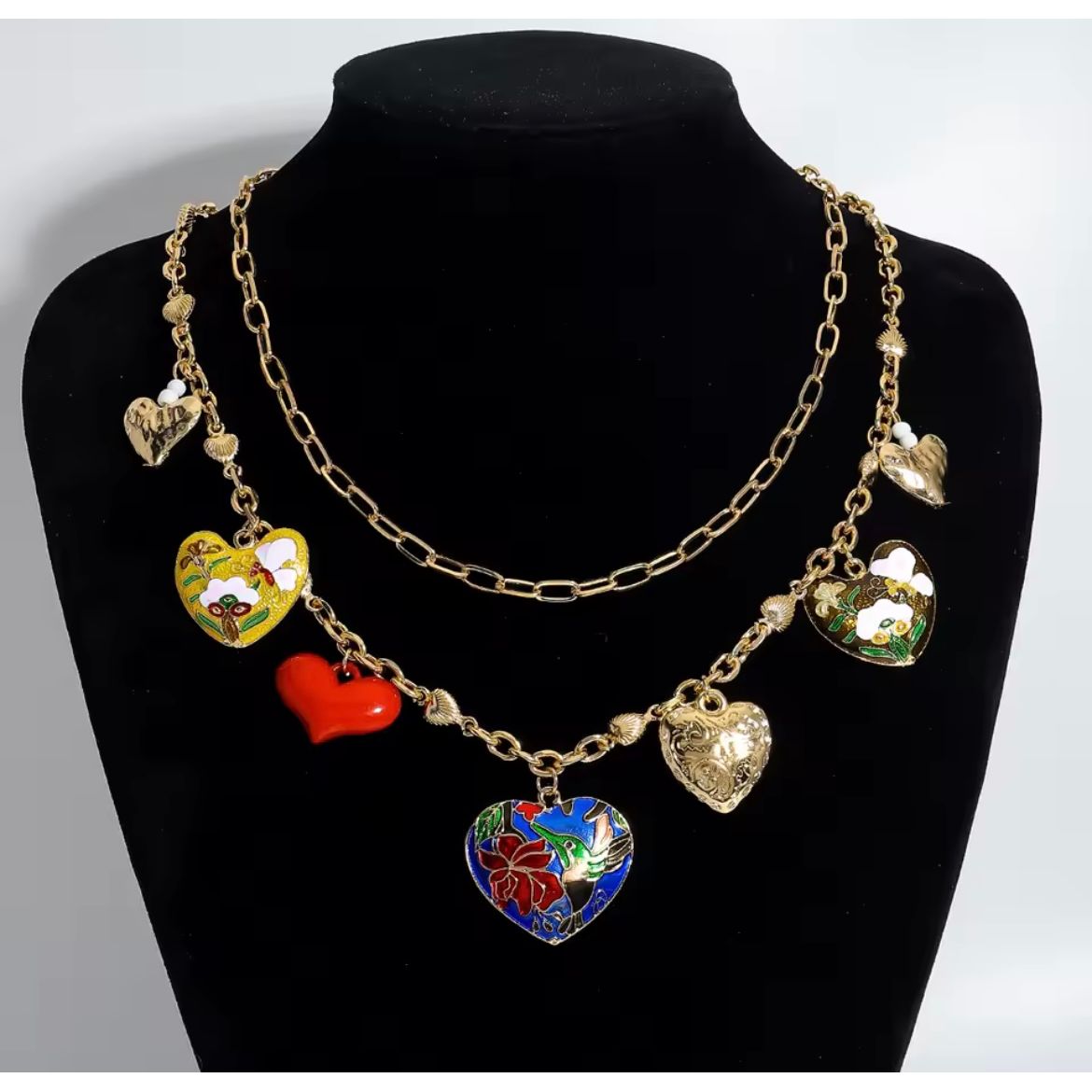 Colorful Hearts Necklace