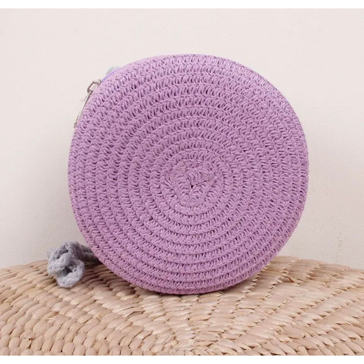 Round Straw Purse