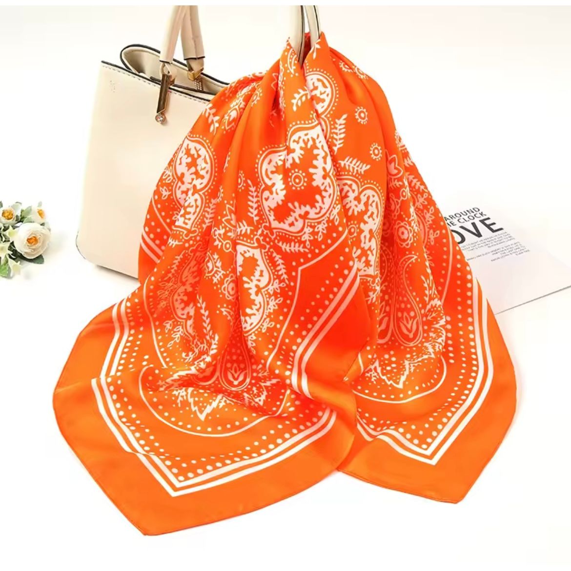 Oversized Satin Bandanna