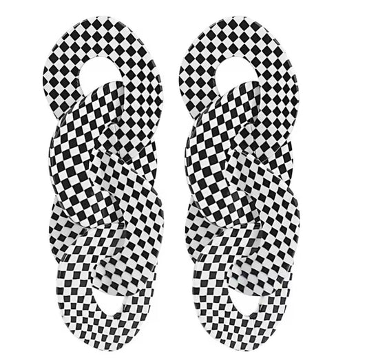 Black and White Earrings