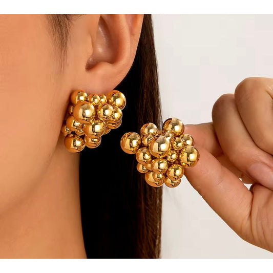 Cluster Ball Earrings
