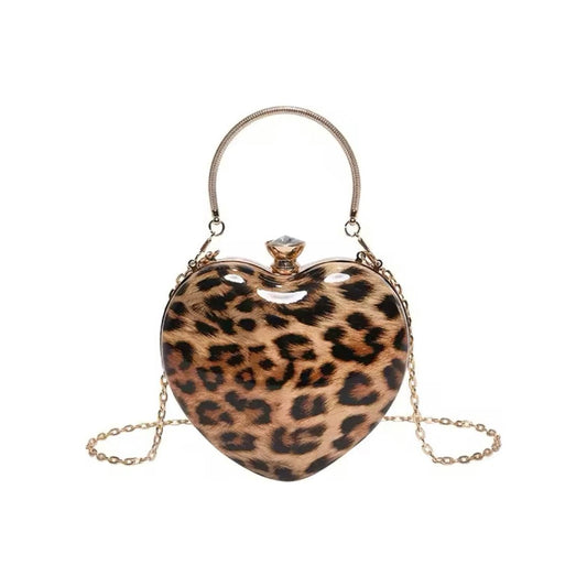 Leopard Heart purse