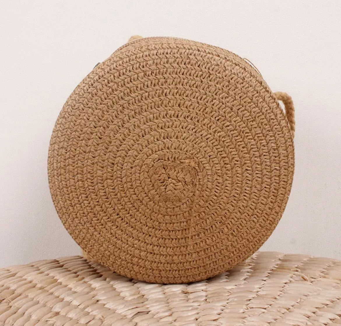 Round Straw Purse