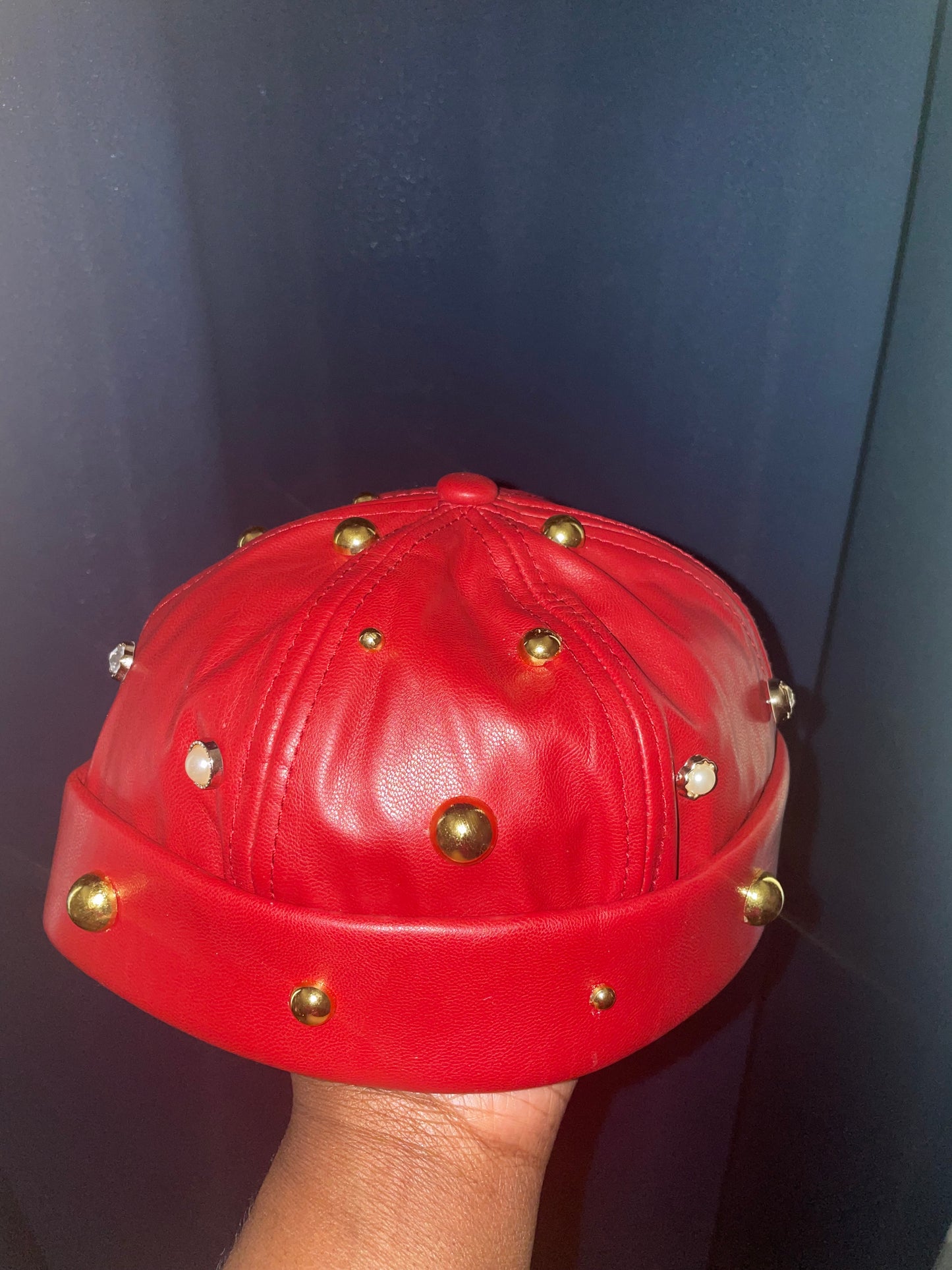 Gold stud hat