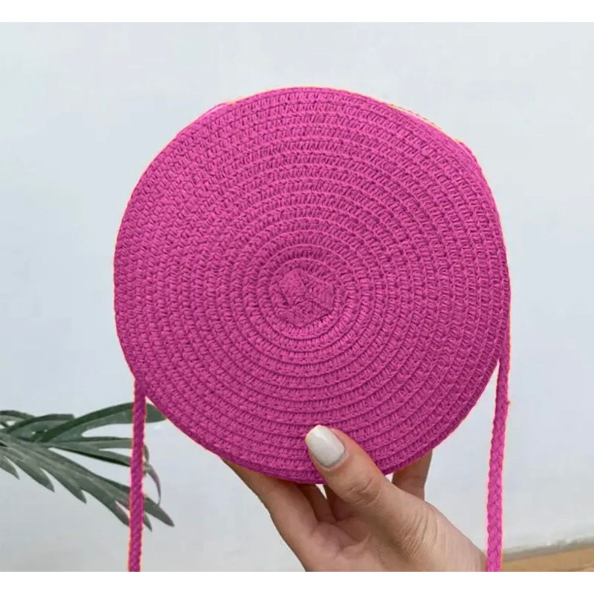 Round Straw Purse