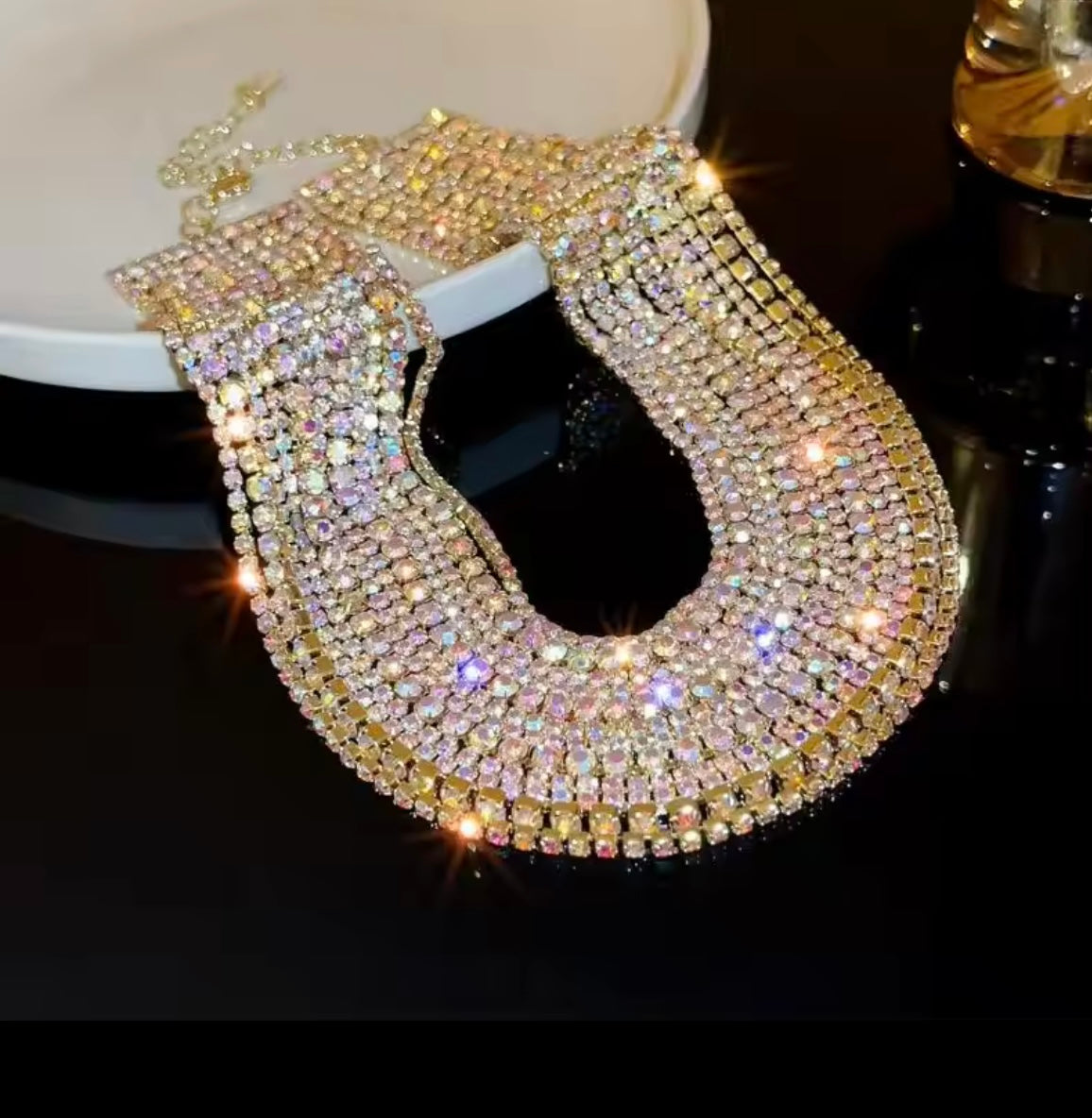 Layered Rhinestone Necklace