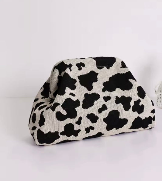 Cow Print Clutch
