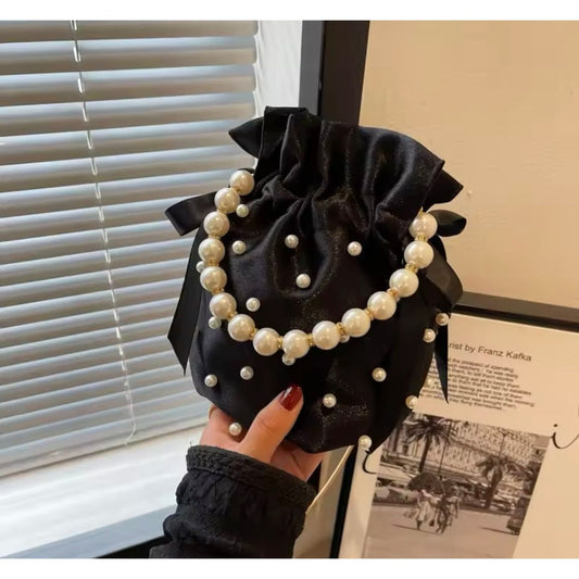 Satin Pearls Purse