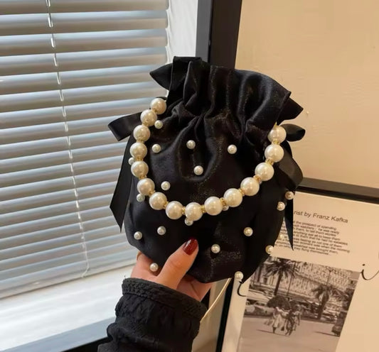 Satin Pearls Purse