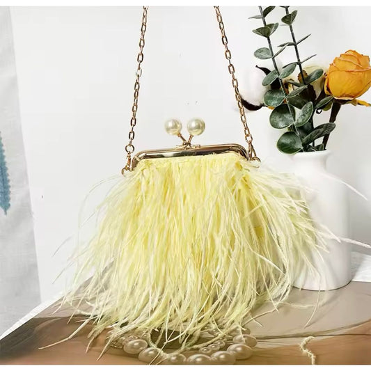 Ostrich Feather Clutch
