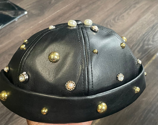 Gold stud hat