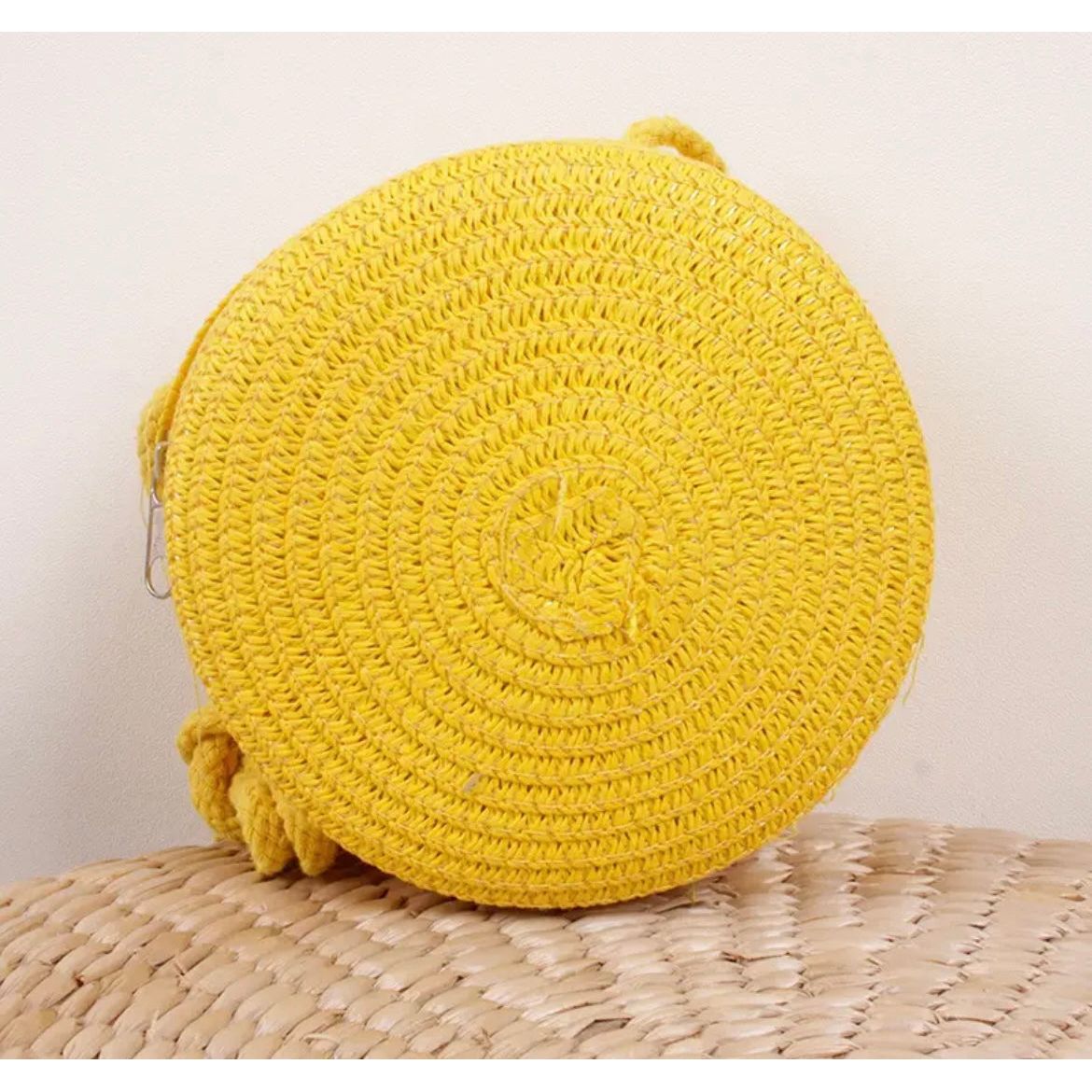 Round Straw Purse