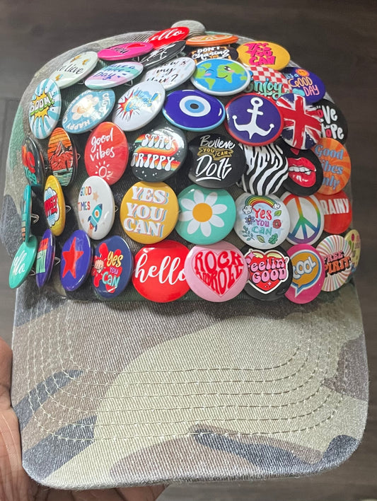 Button Camo Dad Hat