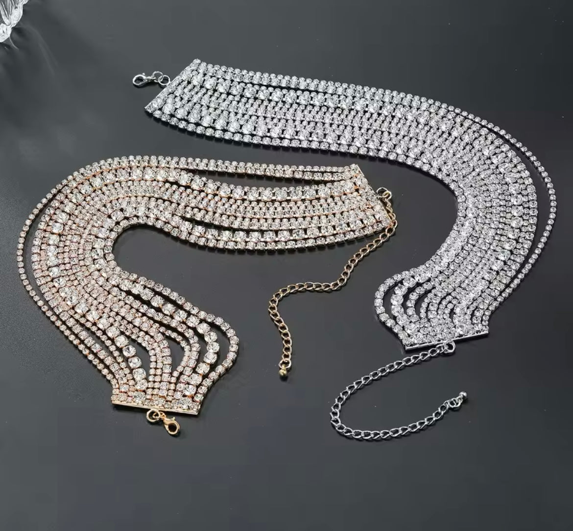 Layered Rhinestone Necklace