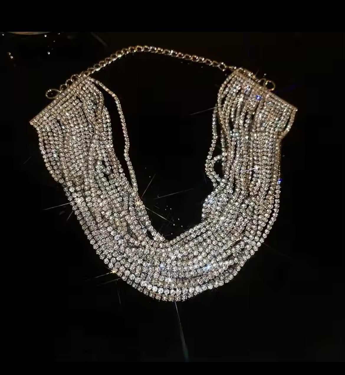 Layered Rhinestone Necklace