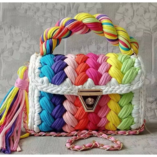 Rainbow Crochet Purse