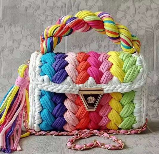 Rainbow Crochet Purse