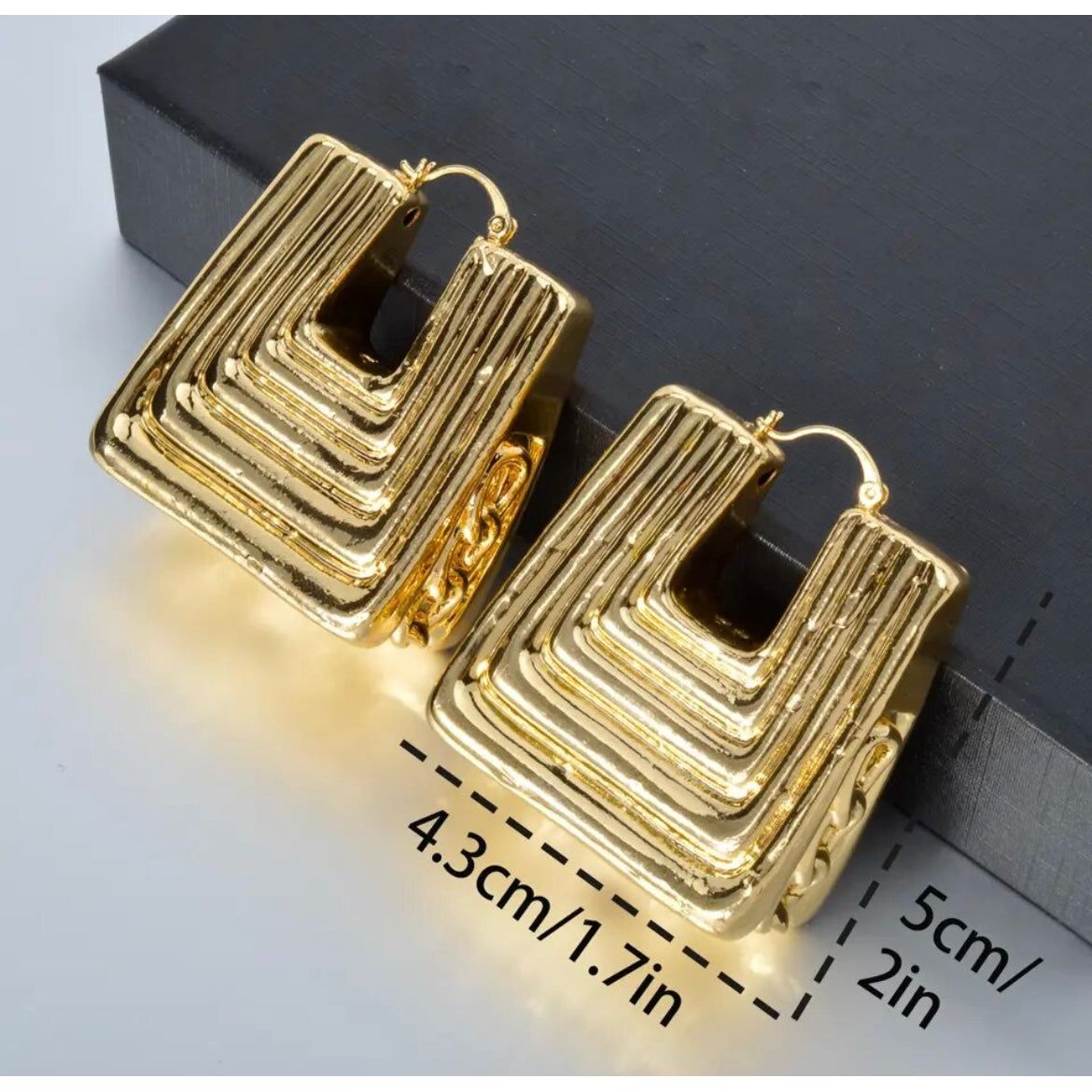 Chunky Square Earrings