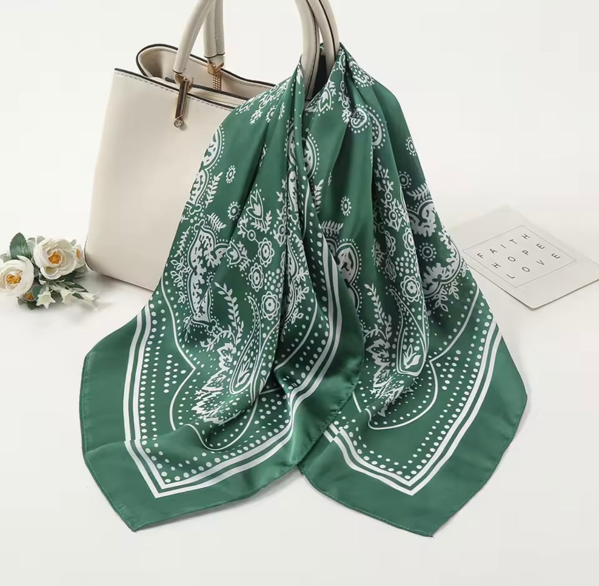 Oversized Satin Bandanna