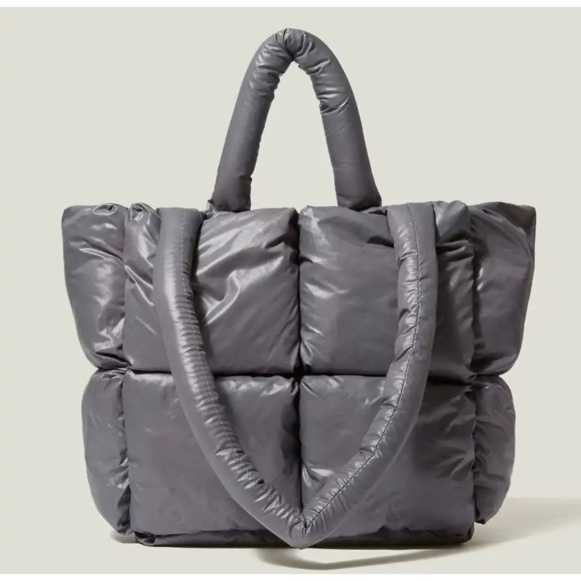 Grey Puffer Purse