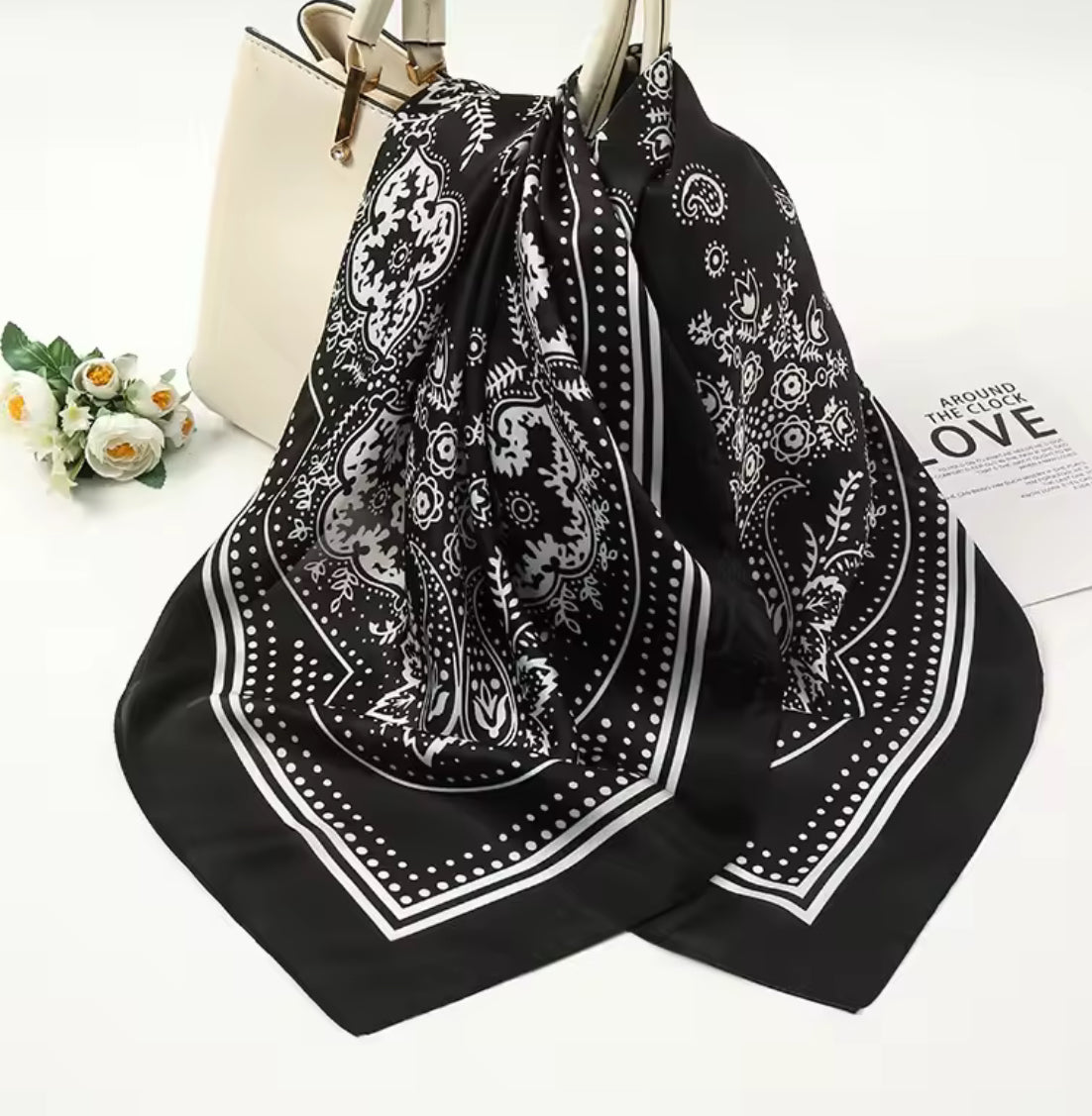 Oversized Satin Bandanna