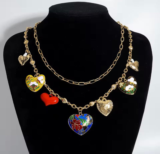 Colorful Hearts Necklace