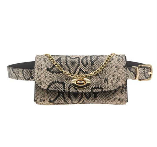 Snakeskin waist belt