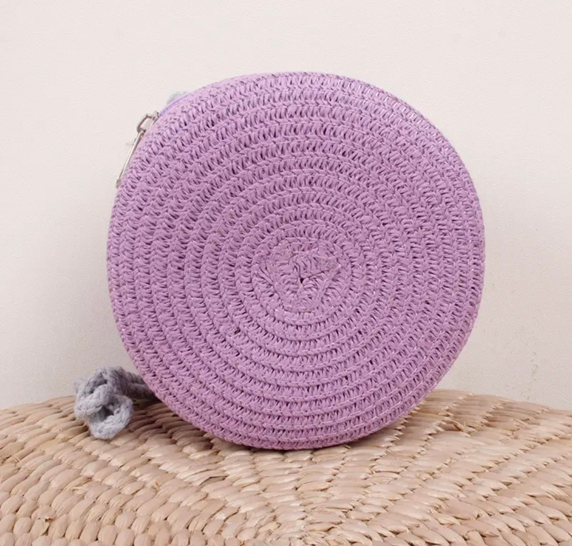 Round Straw Purse