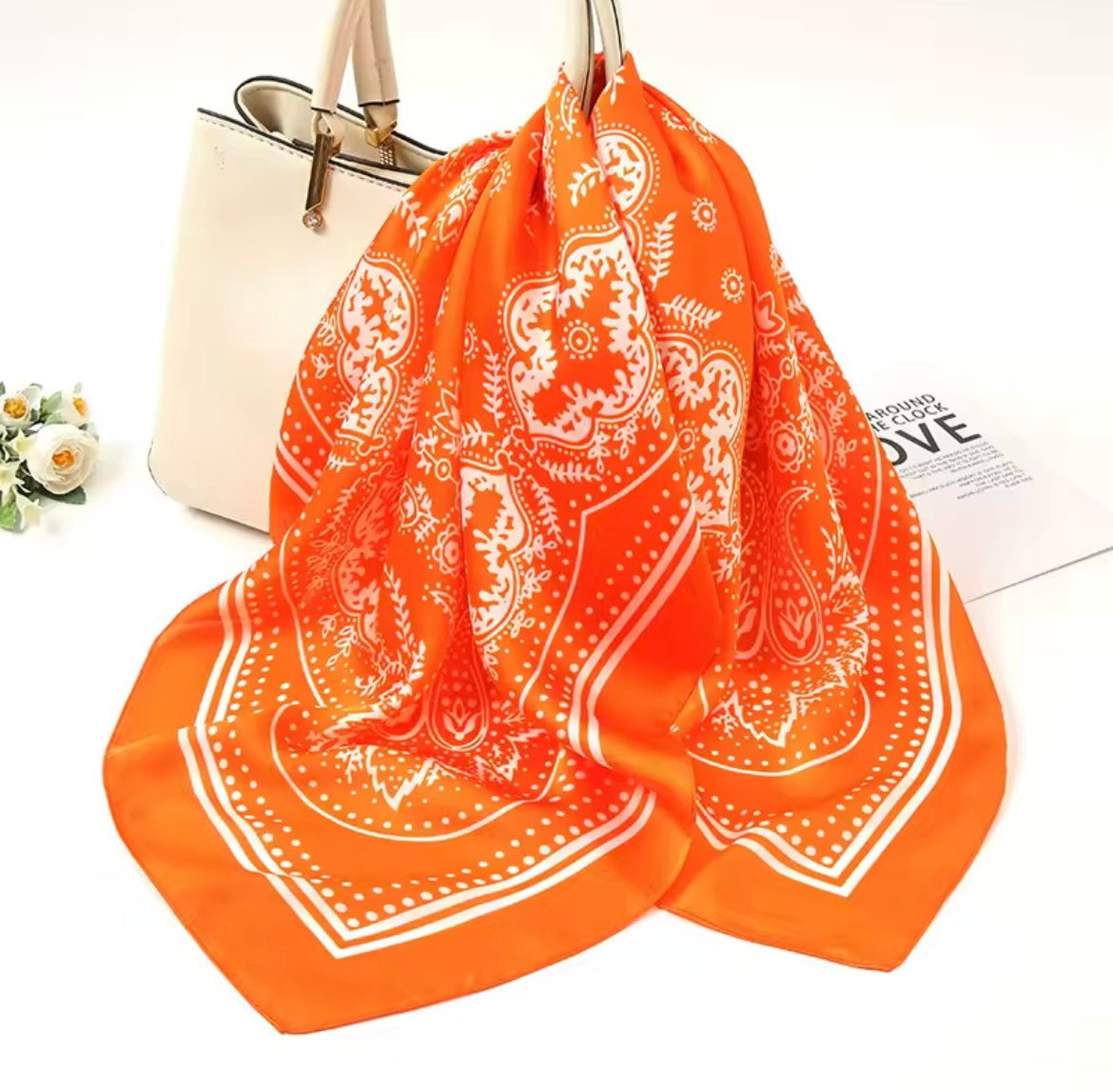 Oversized Satin Bandanna