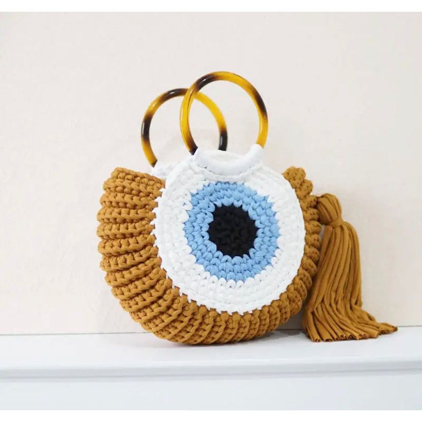 Eye Crochet Purse