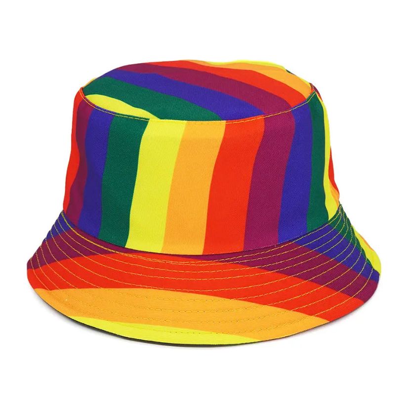 Colorful Bucket Hat with Fan