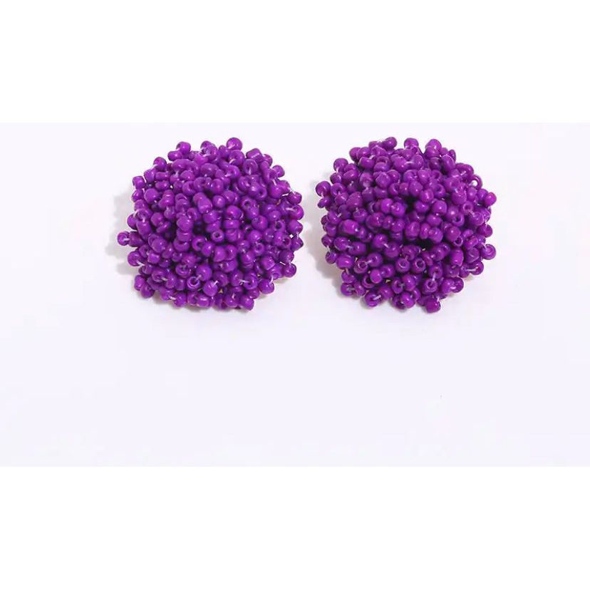 Beaded Stud Earrings