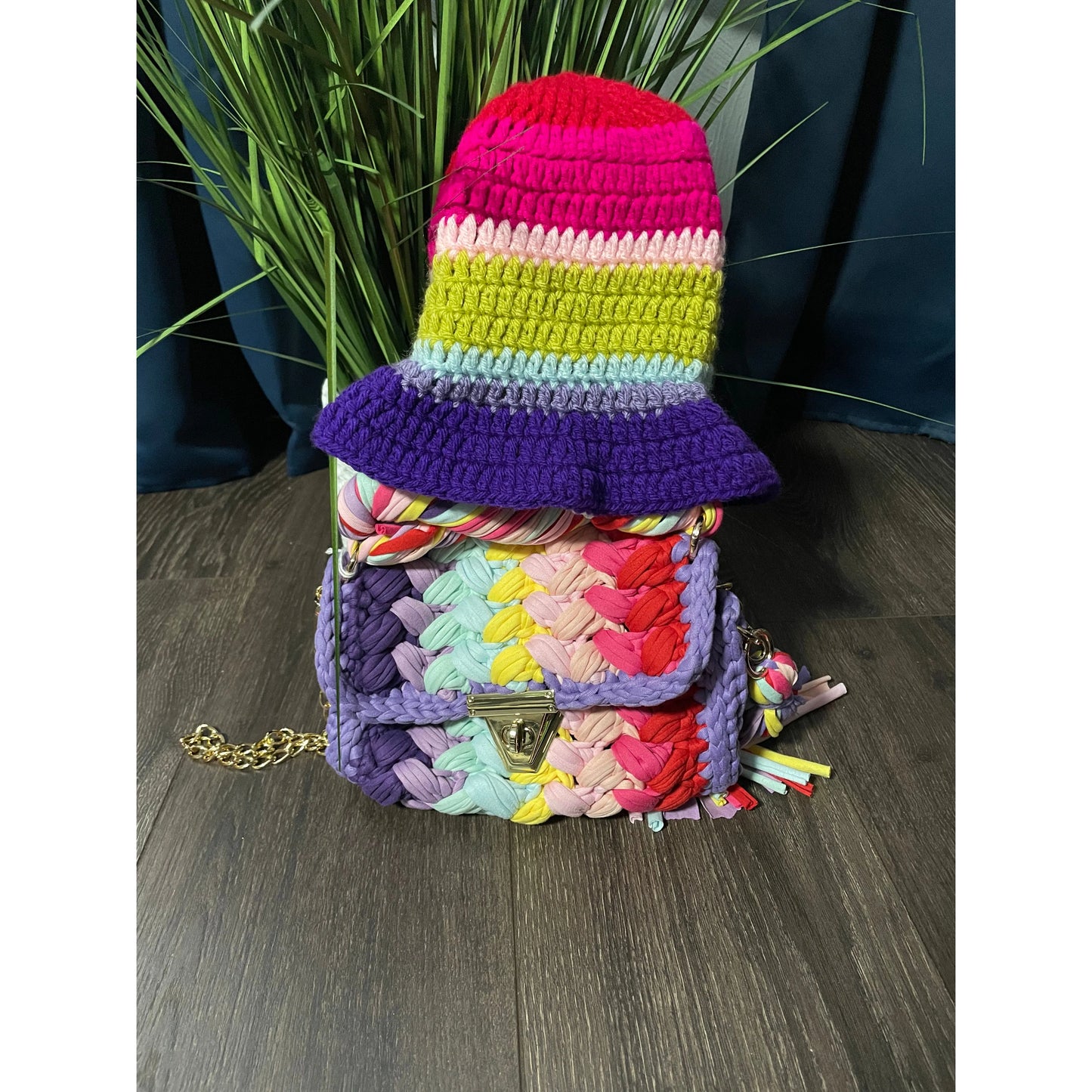 Crochet Hat & Purse