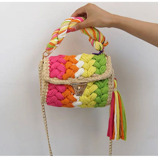 Multi Color Crochet Purse