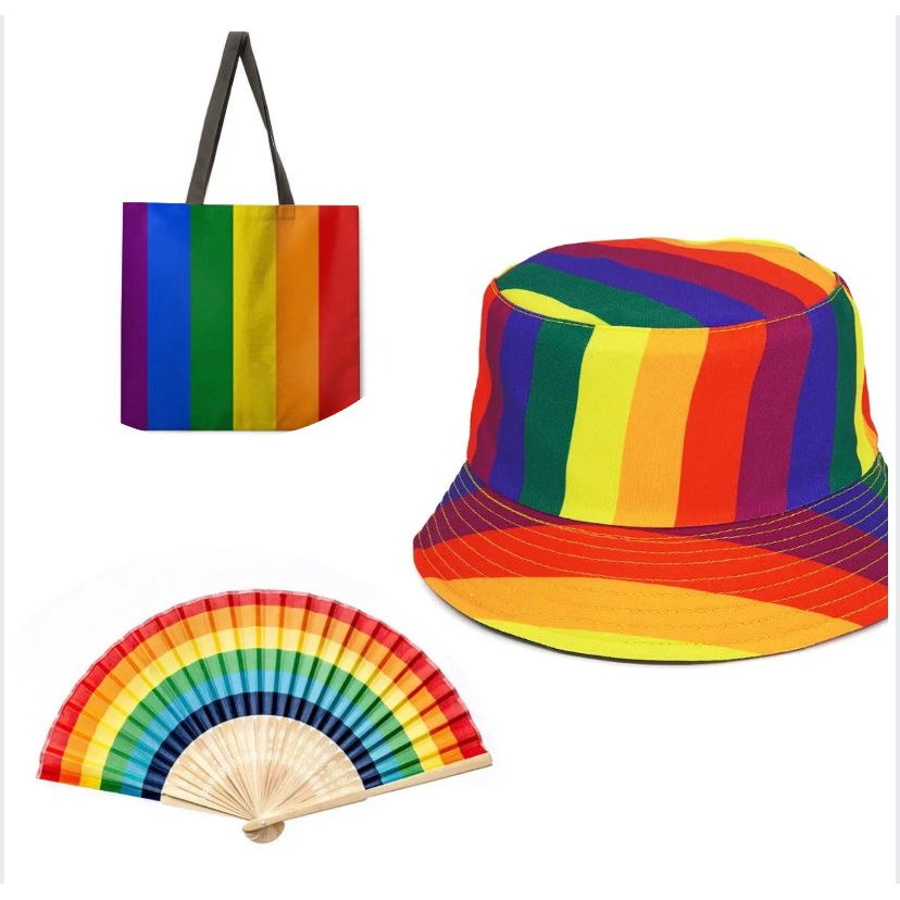 Colorful Bucket Hat with Fan