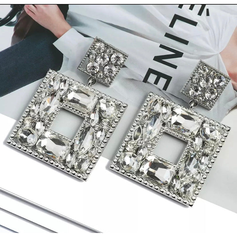 Square Gem Earrings